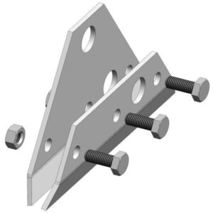 Svorka protisnehovej rúry Ø21,3mm (1/2″) Pz – falcovaná krytina – dvojdierová