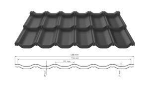 Plech na strechu German wymiary