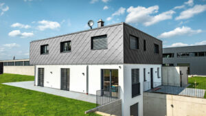 Fasádna šablóna 44x44 PREFA tmavošedá